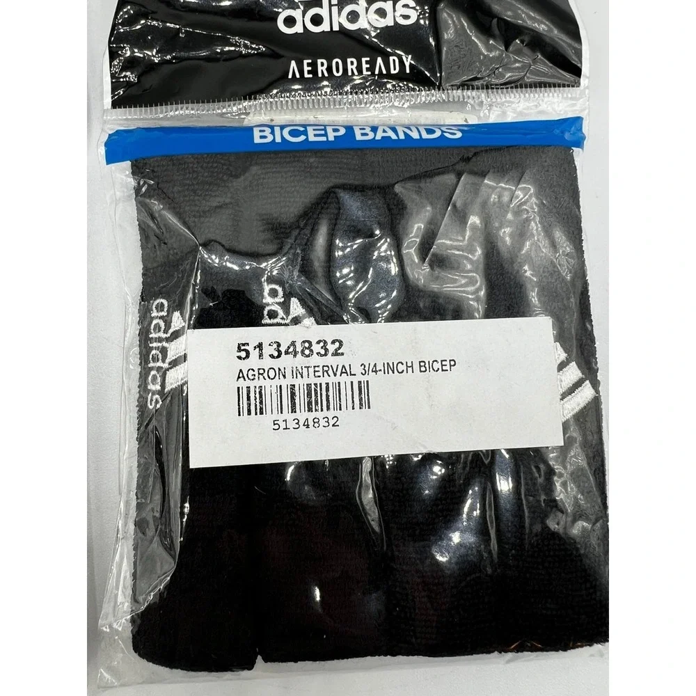 Adidas Argon Interval 3/4inch Black Biceps Bands NEW READ